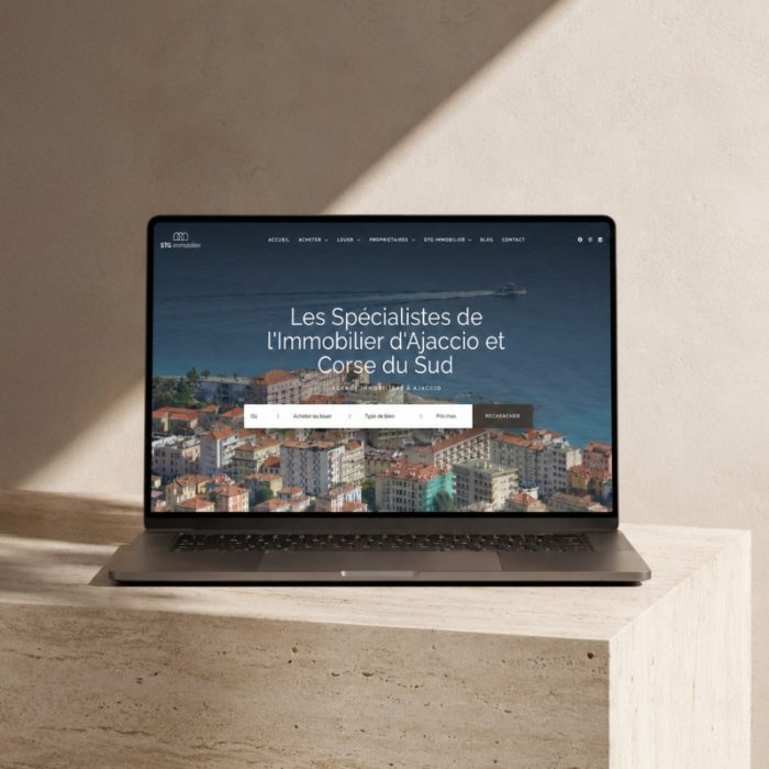 création site web agence immobilière dynamique et seo ajaccio
