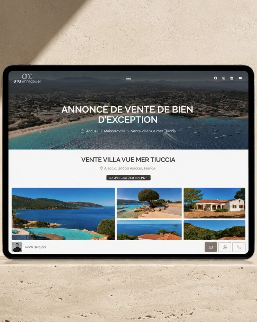 création site web agence immobilière dynamique et seo ajaccio